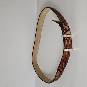 "KENNETH COLE NEW YORK" CROC PRINT ITALIAN LEATHER BELT SZ M